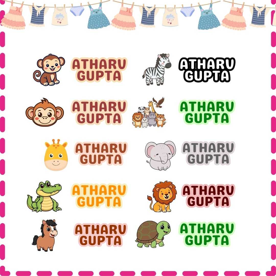 Iron-On Clothes Labels for Kids