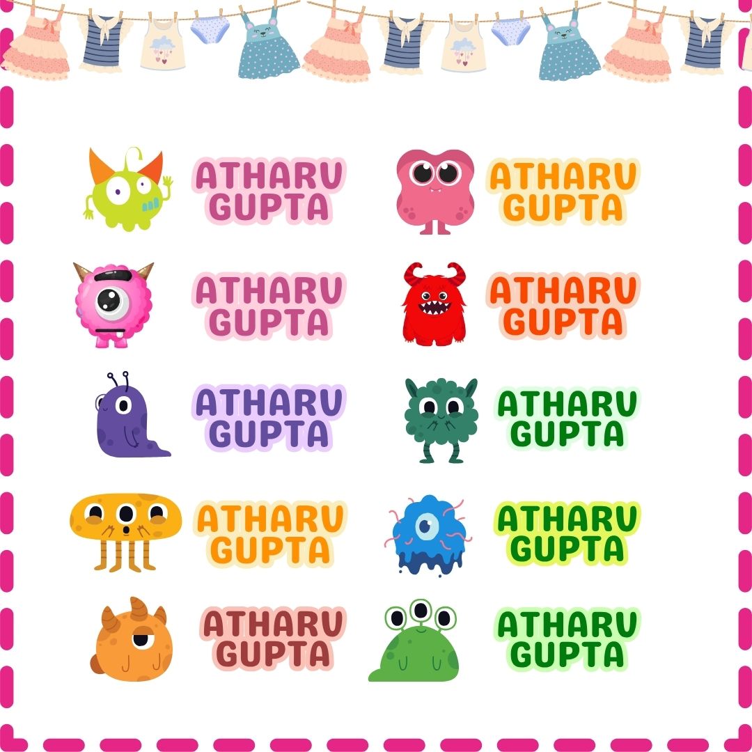 Iron-On Clothes Labels for Kids