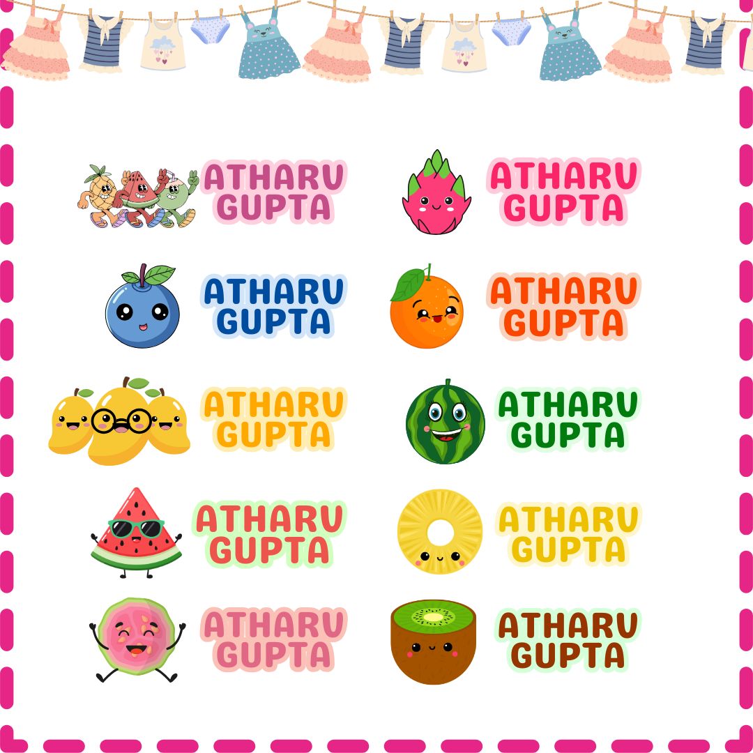 Iron-On Clothes Labels for Kids