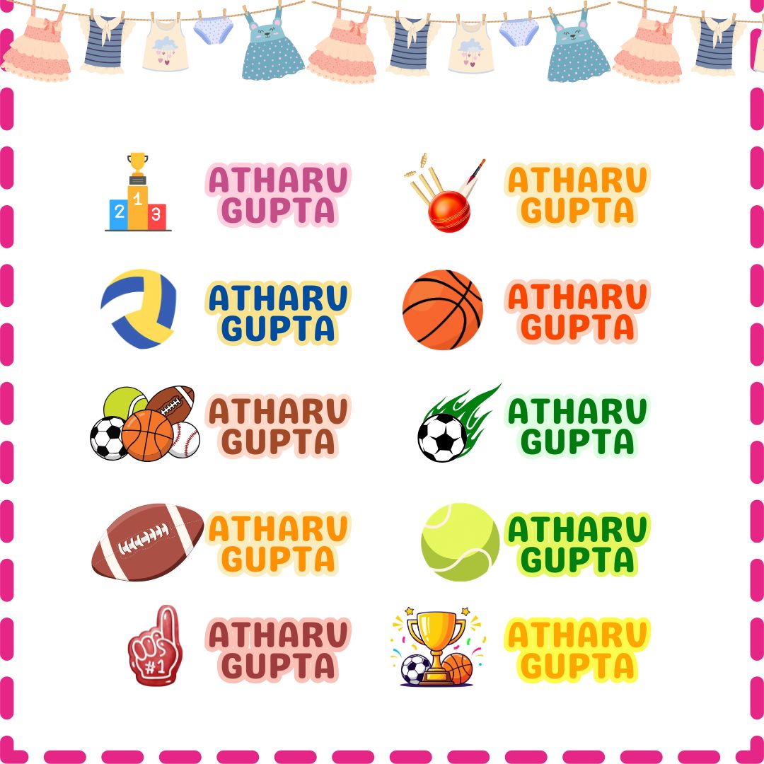 Iron-On Clothes Labels for Kids