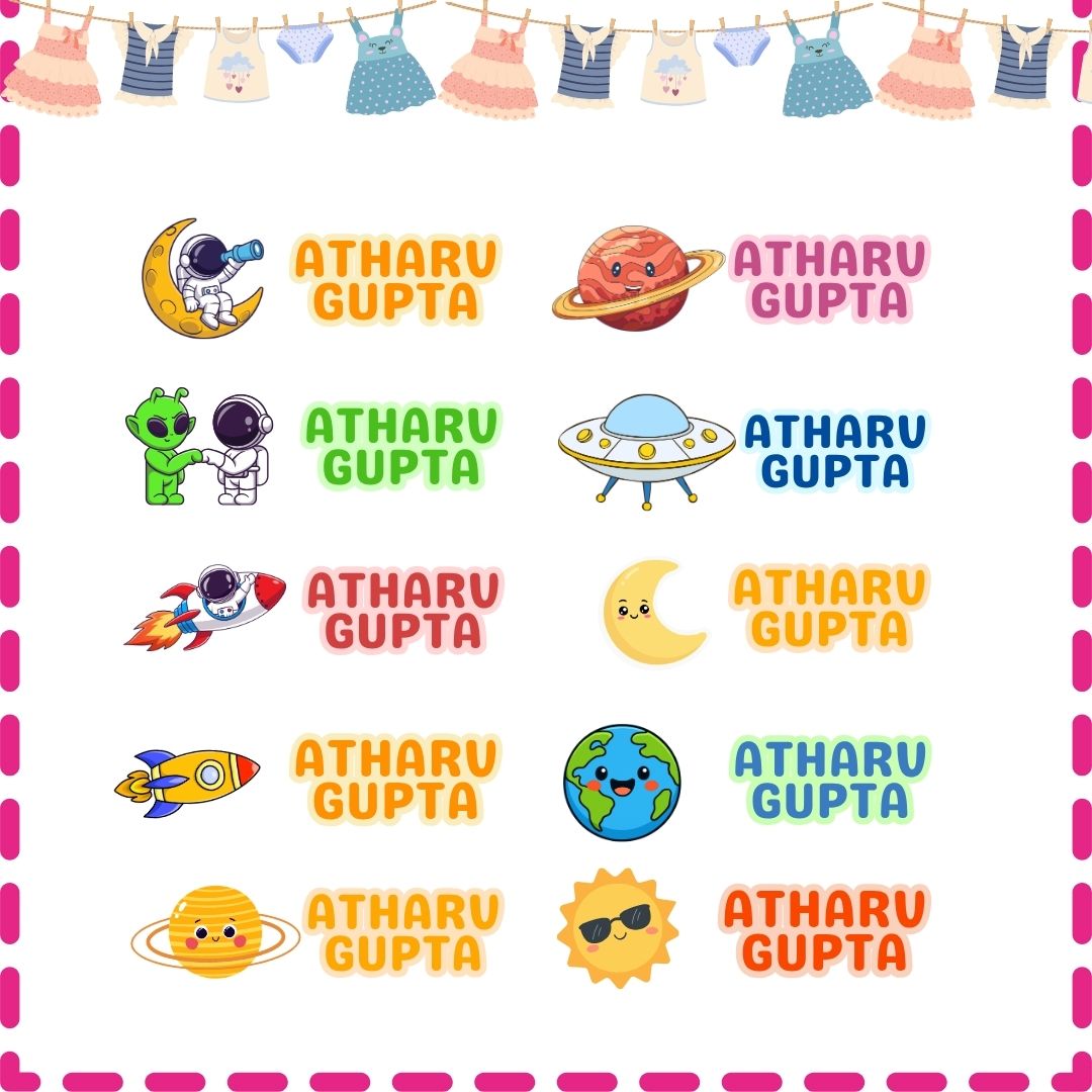 Iron-On Clothes Labels for Kids